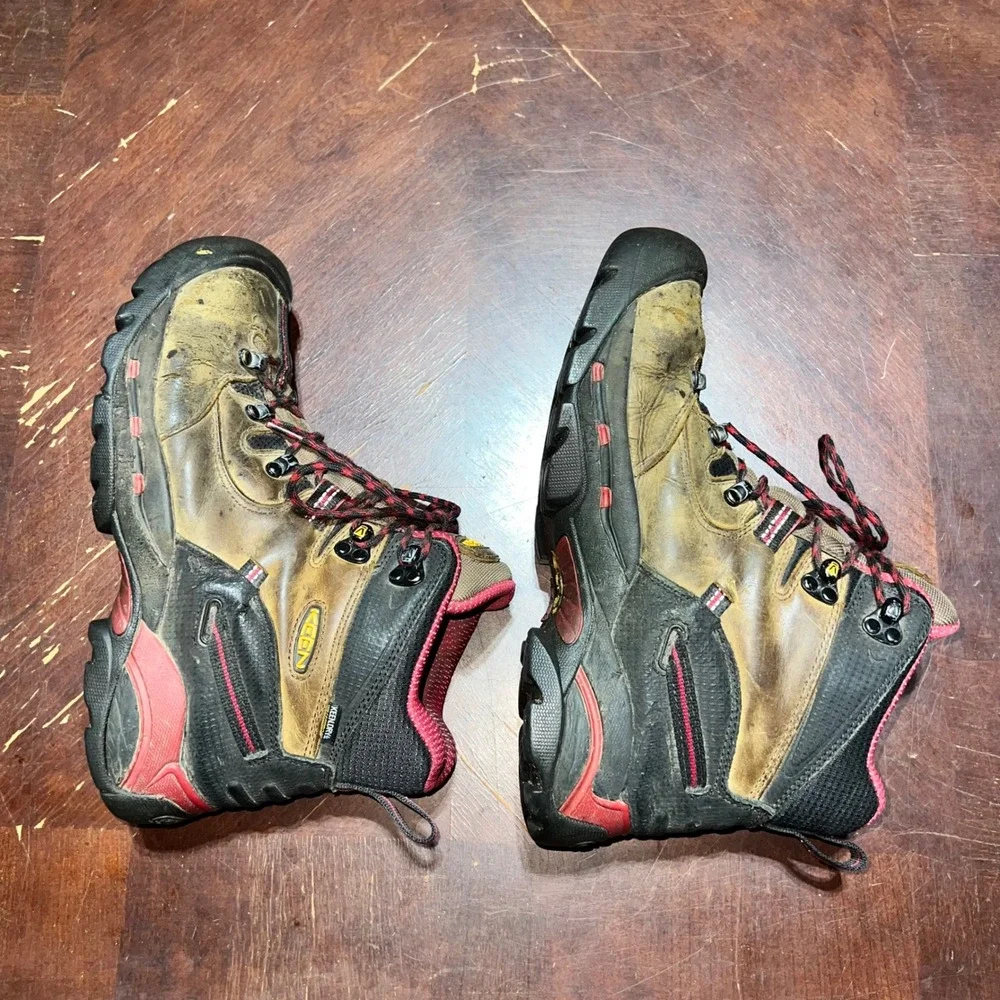 Keen Utility Pittsburgh Steel Toe Waterproof Work Boots Mens 8.5 EE Brown Red
